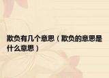 欺负有几个意思（欺负的意思是什么意思）