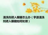 清洗剂进入眼睛怎么办（宇源清洗剂进入眼睛如何处理）