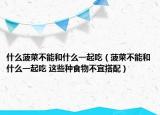 什么菠菜不能和什么一起吃（菠菜不能和什么一起吃 这些种食物不宜搭配）