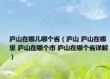 庐山在哪儿哪个省（庐山 庐山在哪里 庐山在哪个市 庐山在哪个省详解）