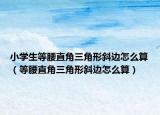 小学生等腰直角三角形斜边怎么算（等腰直角三角形斜边怎么算）