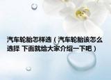 汽车轮胎怎样选（汽车轮胎该怎么选择 下面就给大家介绍一下吧）