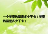 一个苹果热量是多少千卡（苹果热量是多少千卡）