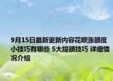 9月15日最新更新内容花呗涨额度小技巧有哪些 5大提额技巧 详细情况介绍