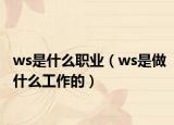 ws是什么职业（ws是做什么工作的）