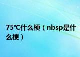 75℃什么梗（nbsp是什么梗）