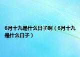 6月十九是什么日子啊（6月十九是什么日子）
