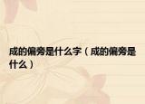 成的偏旁是什么字（成的偏旁是什么）