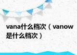 vana什么档次（vanow是什么档次）