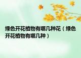 绿色开花植物有哪几种花（绿色开花植物有哪几种）