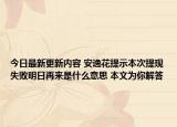 今日最新更新内容 安逸花提示本次提现失败明日再来是什么意思 本文为你解答