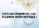 六亲不认的六亲指的哪六亲（六亲不认是哪6亲 有这样六种不同说法）
