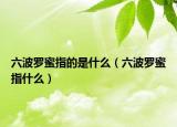 六波罗蜜指的是什么（六波罗蜜指什么）