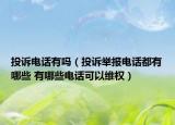 投诉电话有吗（投诉举报电话都有哪些 有哪些电话可以维权）