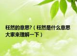 枉然的意思?（枉然是什么意思 大家来理解一下）