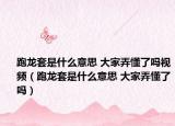 跑龙套是什么意思 大家弄懂了吗视频（跑龙套是什么意思 大家弄懂了吗）
