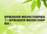 销声匿迹的意思 哪些动物已经销声匿迹了（销声匿迹的意思 哪些动物已经销声匿迹）