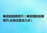 单反的拍照技巧（单反相机拍摄技巧 必须注意这几点）