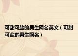 可甜可盐的男生网名英文（可甜可盐的男生网名）