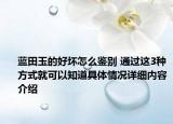 蓝田玉的好坏怎么鉴别 通过这3种方式就可以知道具体情况详细内容介绍