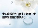 贵阳欢乐世界门票多少通票（贵阳欢乐世界门票多少）