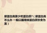 尿蛋白高要少吃蛋白质?（尿蛋白高怎么办 一般以服用低蛋白质饮食为宜）
