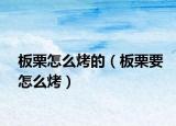 板栗怎么烤的（板栗要怎么烤）