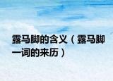 露马脚的含义（露马脚一词的来历）