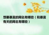 想要暴富的网名有哪些（和暴富有关的网名有哪些）
