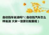 自动挡车省油吗?（自动挡汽车怎么样省油 大家一定要引起重视）