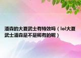 潘森的大夏武士有特效吗（lol大夏武士潘森是不是稀有的呢）
