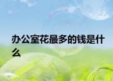 办公室花最多的钱是什么