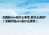 文胸的abc是什么意思 要怎么选择?（文胸尺码abc是什么意思）