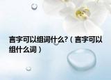 言字可以组词什么?（言字可以组什么词）