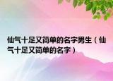 仙气十足又简单的名字男生（仙气十足又简单的名字）
