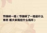 节操碎一地（节操碎了一地是什么意思 看大家用在什么场所）