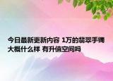 今日最新更新内容 1万的翡翠手镯大概什么样 有升值空间吗