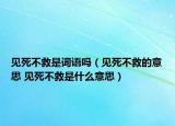 见死不救是词语吗（见死不救的意思 见死不救是什么意思）