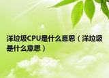 洋垃圾CPU是什么意思（洋垃圾是什么意思）