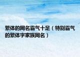 繁体的网名霸气十足（特别霸气的繁体字家族网名）