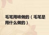 毛笔用啥做的（毛笔是用什么做的）