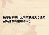 使命召唤中什么叫精准消灭（使命召唤什么叫精准消灭）