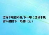 过尽千帆皆不是,下一句（过尽千帆皆不是的下一句是什么）