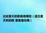 比较夏天的歌曲有哪些（适合夏天听的歌 首首是经典）