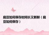 扁豆如何保存时间长又新鲜（扁豆如何保存）
