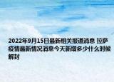 2022年9月15日最新相关报道消息 拉萨疫情最新情况消息今天新增多少什么时候解封