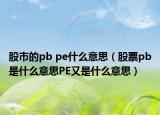 股市的pb pe什么意思（股票pb是什么意思PE又是什么意思）