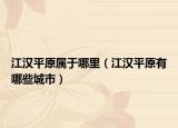 江汉平原属于哪里（江汉平原有哪些城市）