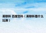 英联杯 百度百科（英联杯是什么比赛）