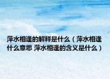 萍水相逢的解释是什么（萍水相逢什么意思 萍水相逢的含义是什么）